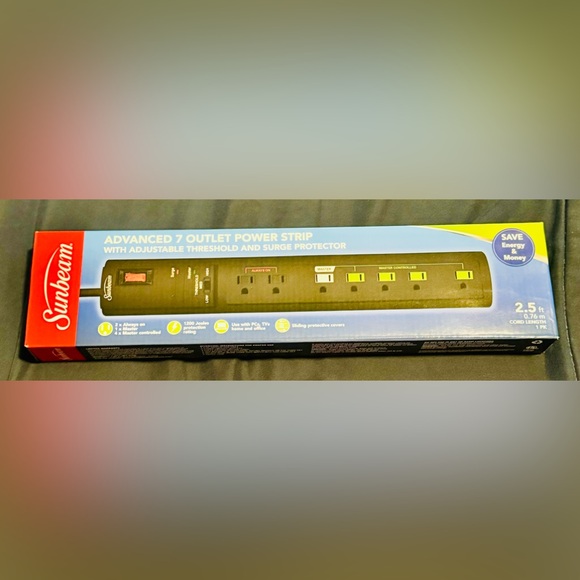 Sunbeam Advance 7 Outlet Power Strips with Surge Protector - Picture 6 of 7